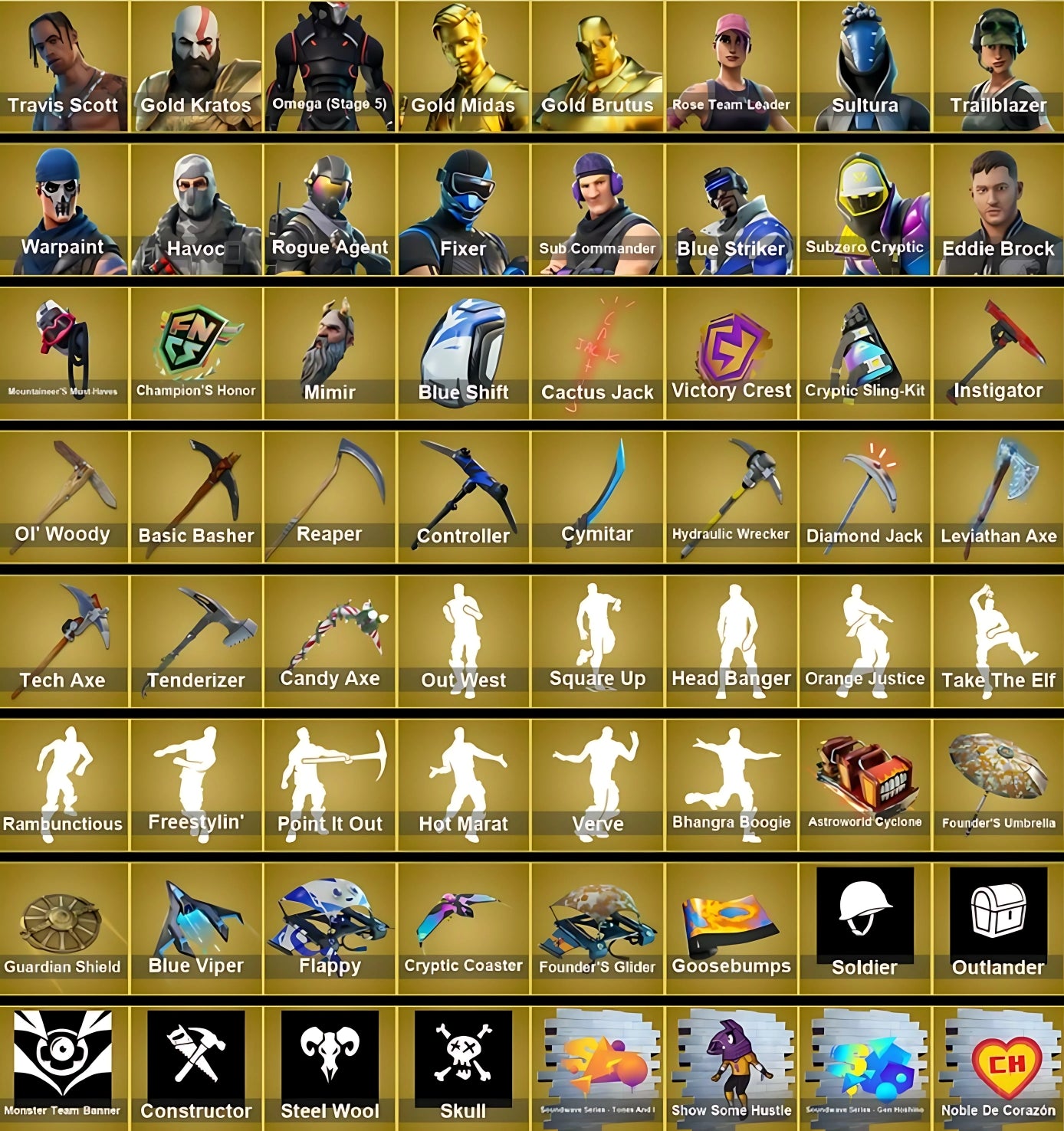 Buy Fortnite Account with 320 Skins | Includes Rare Travis Scott Skin