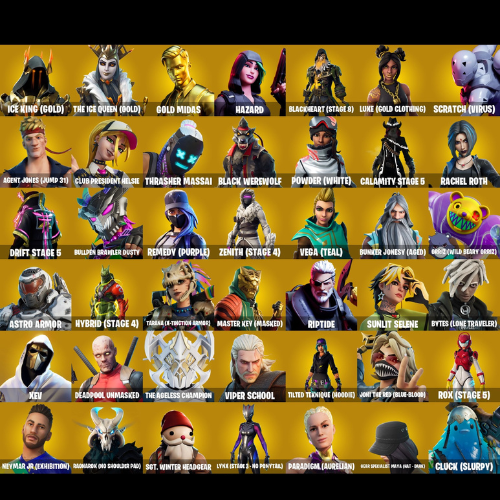 Buy Fortnite Account with Travis Scott, Astro Jack, Gold Midas & 189 Skins